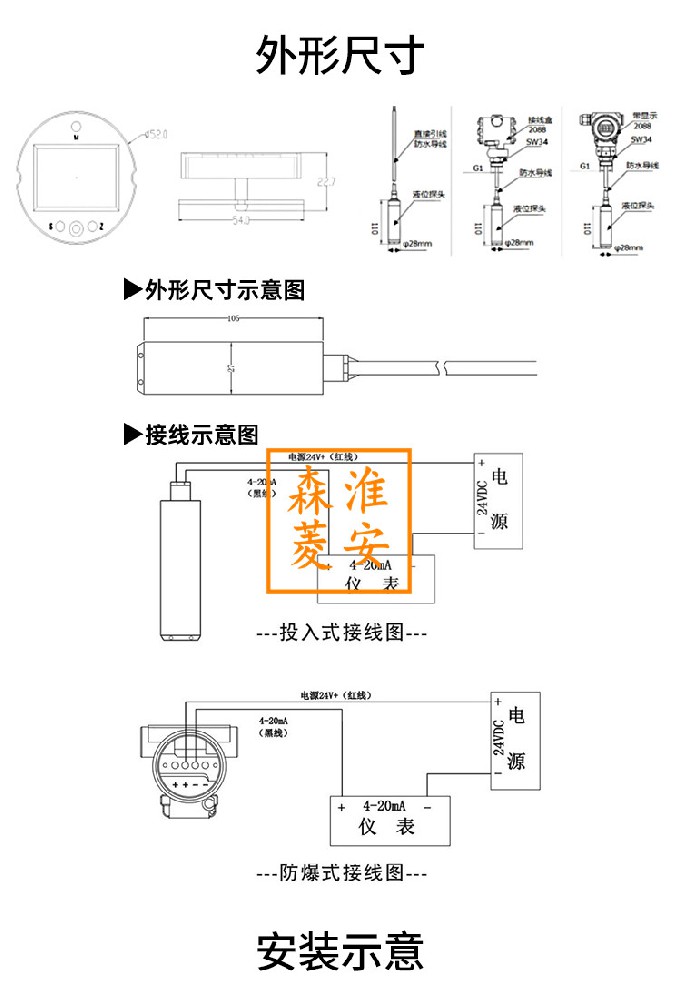 擴散硅壓力變送器結構圖